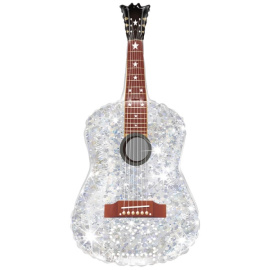 Фольгированный шар фигура Гитара блеск 35"/89 см