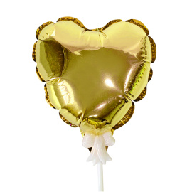 Воздушный шарик самодув Сердце Gold 15см