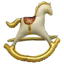 Фольгированный шар фигура Лошадка-качалка 42"/107 см