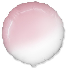 Фольгированный шар без рисунка Круг градиент PINK 18"/45см