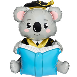 Фольгированный шар 3D Коала Выпускник 37"/94 см