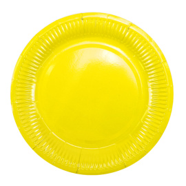 Тарелки бумажные ламинированные Yellow 18см 6шт