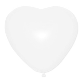 Воздушные шарики сердечки 15"/38см Пастель WHITE