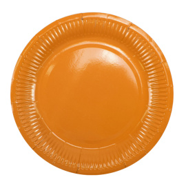 Тарелки бумажные ламинированные Orange 18см 6шт