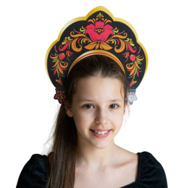 Кокошник Хохлома на подложке 269мм