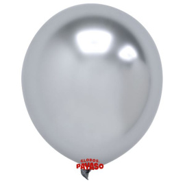Воздушные шарики 12"/30см Хром Platinum Luxe Silver