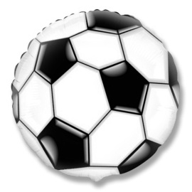 Воздушный шарик из фольги Круг Футбольный мяч 18"/45см