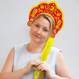 Кокошник Русский народный с косой 265мм