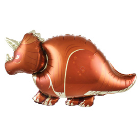 Фигурный шарик из фольги Динозавр Трицератопс 36''/91см