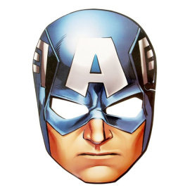 Маска бумажная Мстители Капитан Америка 16х23см