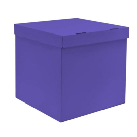 Коробка для воздушных шаров Лиловая 60 х 60 х 60 см