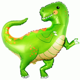 Фольгированный шар Динозавр зеленый 33''/84см