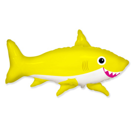 Фигурный шарик из фольги Акула желтая 60см х 100см