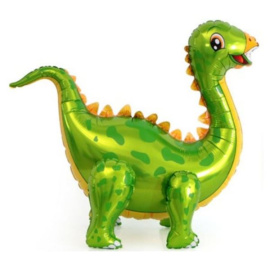 Ходячая фигура из фольги Динозавр Стегозавр зеленый 39"/99см под воздух