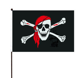 Флажок Пиратский большой 40см х 60см