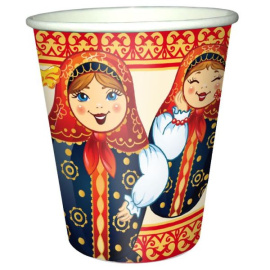 Стаканы бумажные Матрешки 200мл