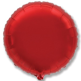 Фольгированный шарик без рисунка Круг RED 18"/45см