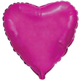 Фольгированный шарик без рисунка Мини сердце PURPLE 9"/23см