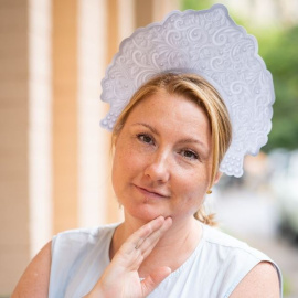 Кокошник Серебристый 265мм